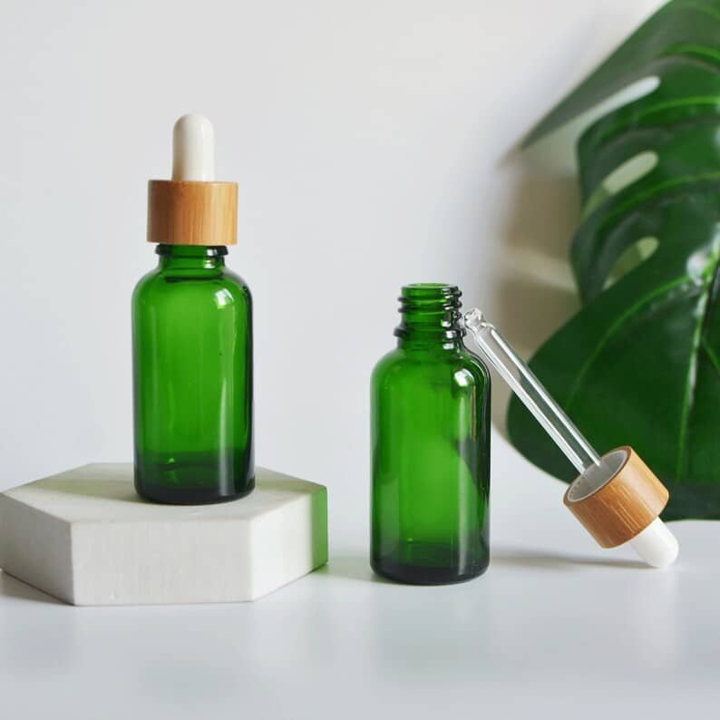ZHFDB-006 Green Glass Dropper Bottle
