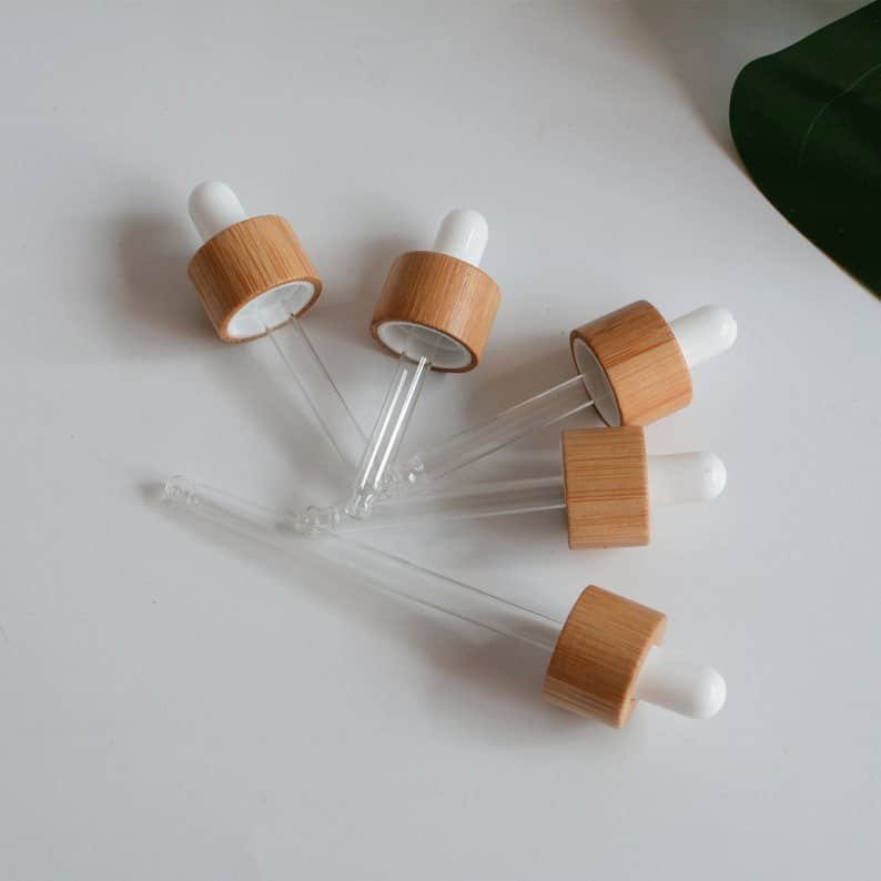 ZHFDB-003 Bamboo Glass Dropper Head