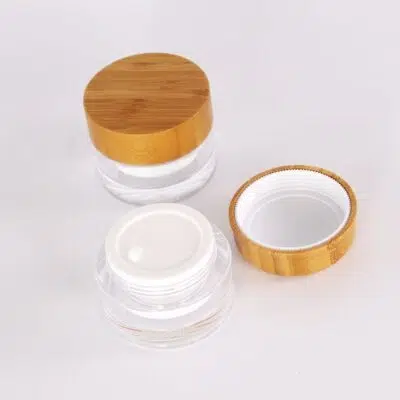 Bamboo cream jars