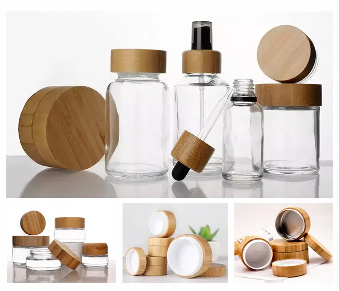 Bamboo cream jars